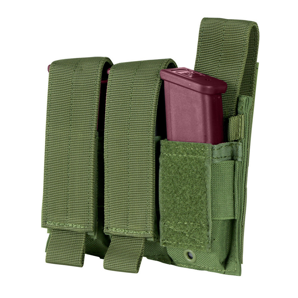 Hook and Loop Tactical Triple Multi-Purpose Modular Mag Pouch - OD GREEN