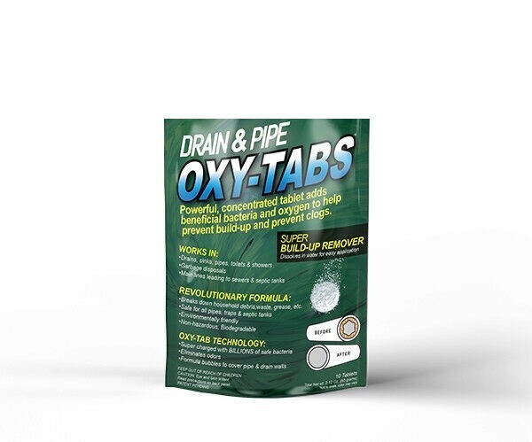 10ct PRO OXYTABS #1 BEST Drain & Pipe Cleaning Prevents Clogs-Eliminates Odors