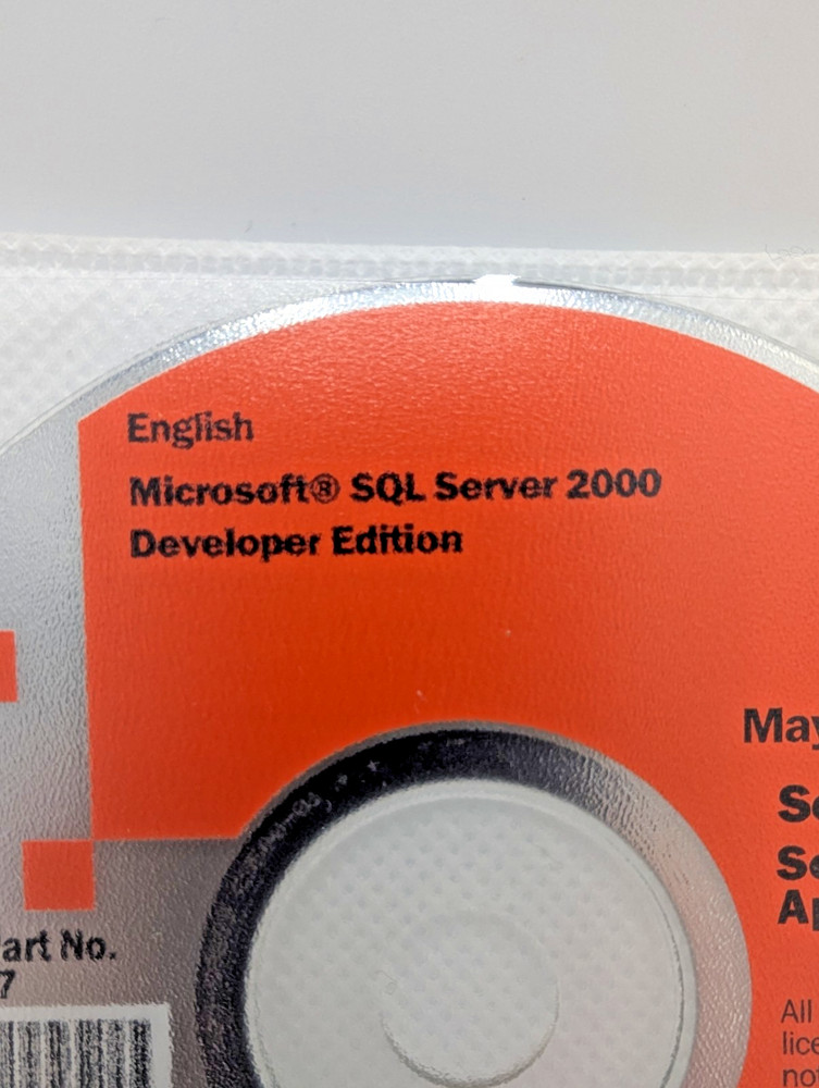 Microsoft SQL Server 2000 Developer Edition Disc May 2003