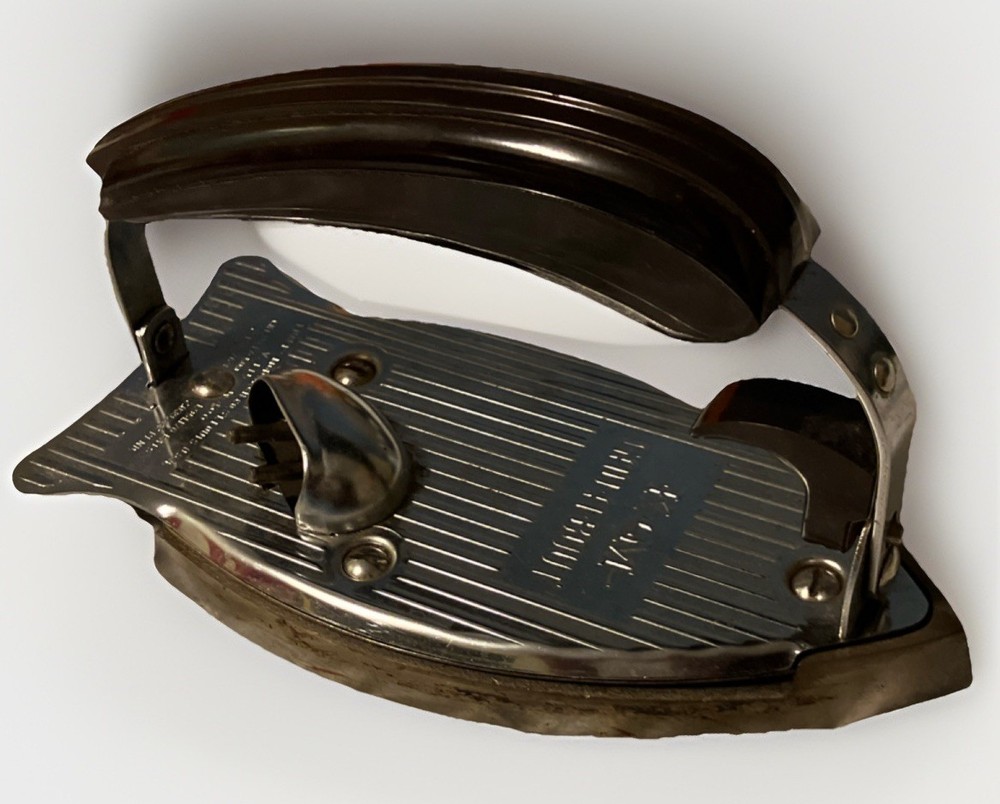 Vintage Folding Flat Iron K-M Gad-A-Bout Electric.