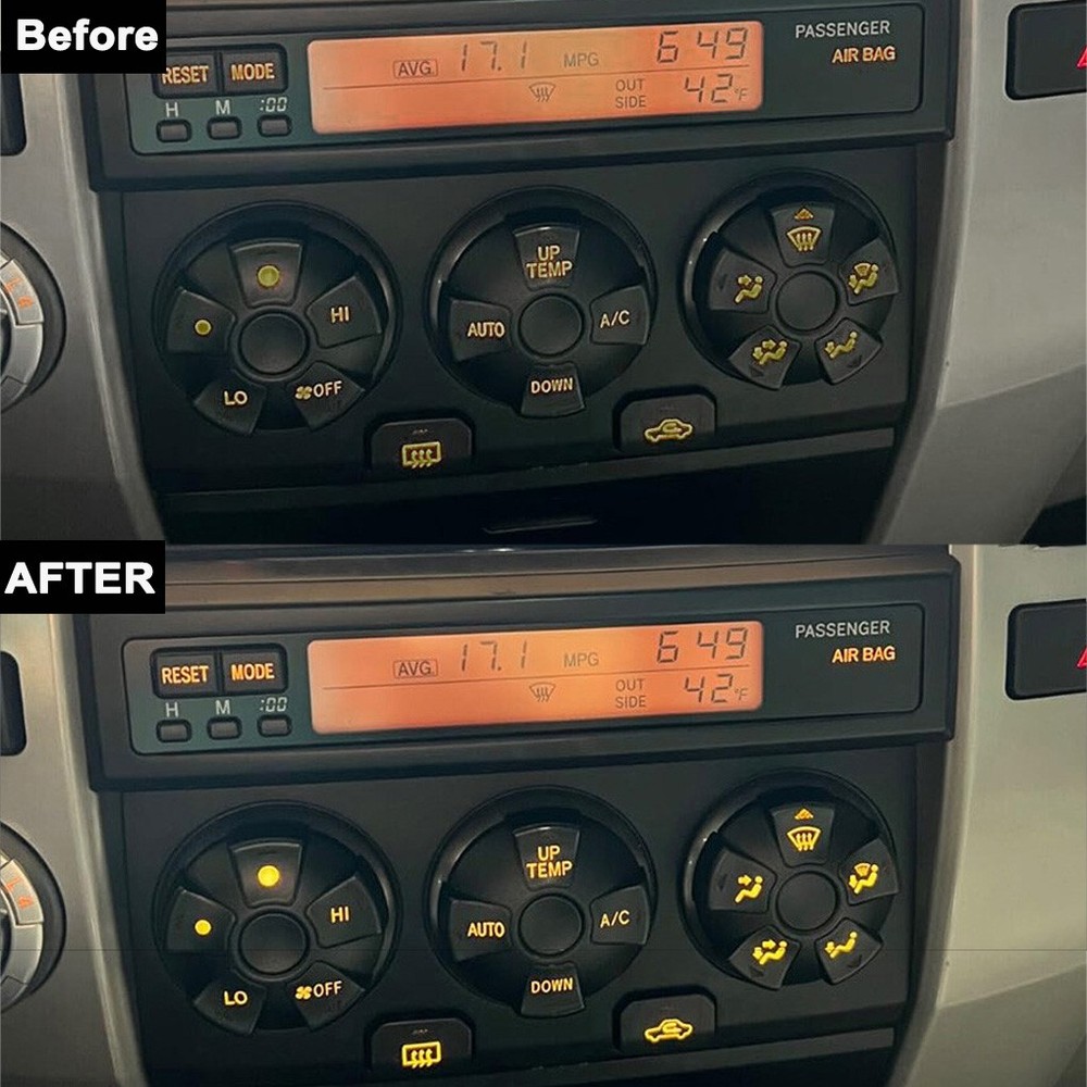 For TOYOTA 2003-2009 4RUNNER COOLER A/C Climate CONTROL CONSOLE Switch BULBS