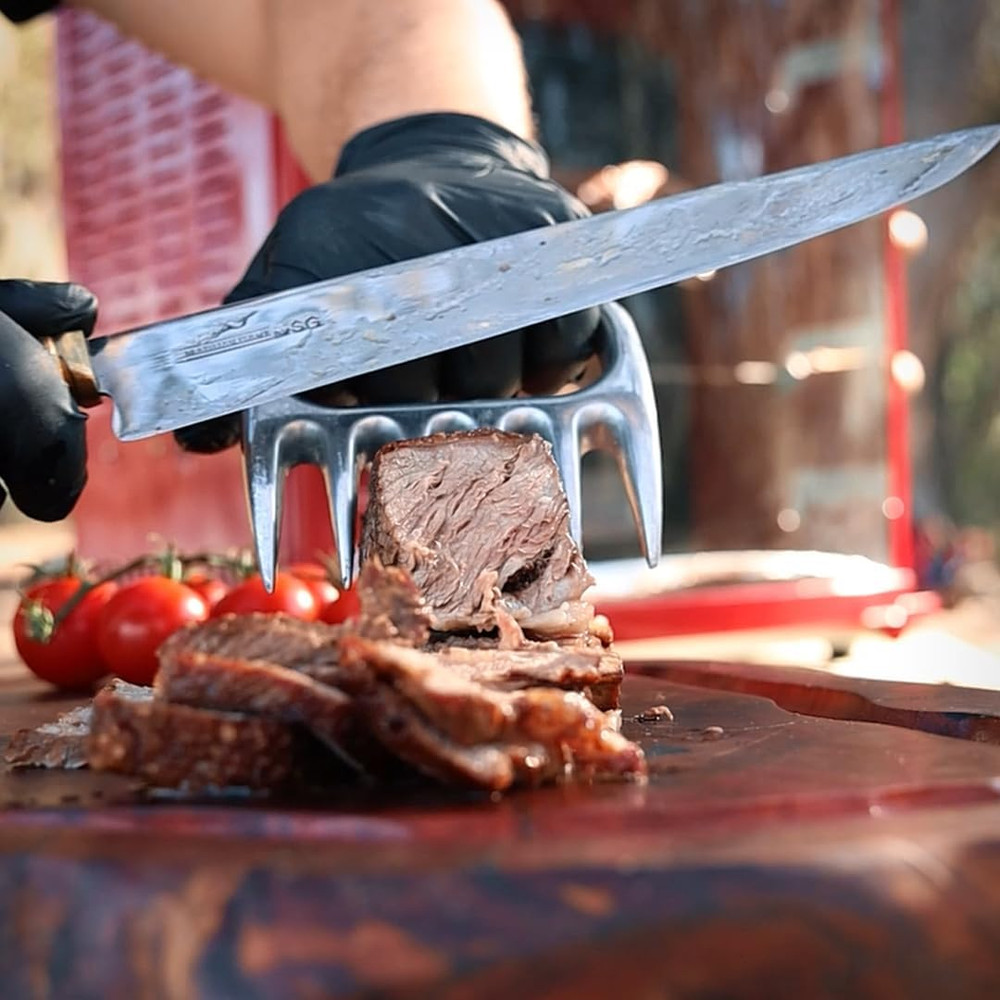 Bull Claw Meat Holder, Aluminum, Medium