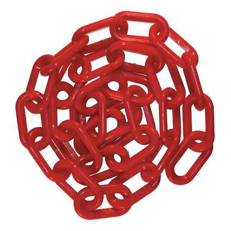 2" X 50 Ft. Heavy Duty Plastic Chain, Red, 51005-50