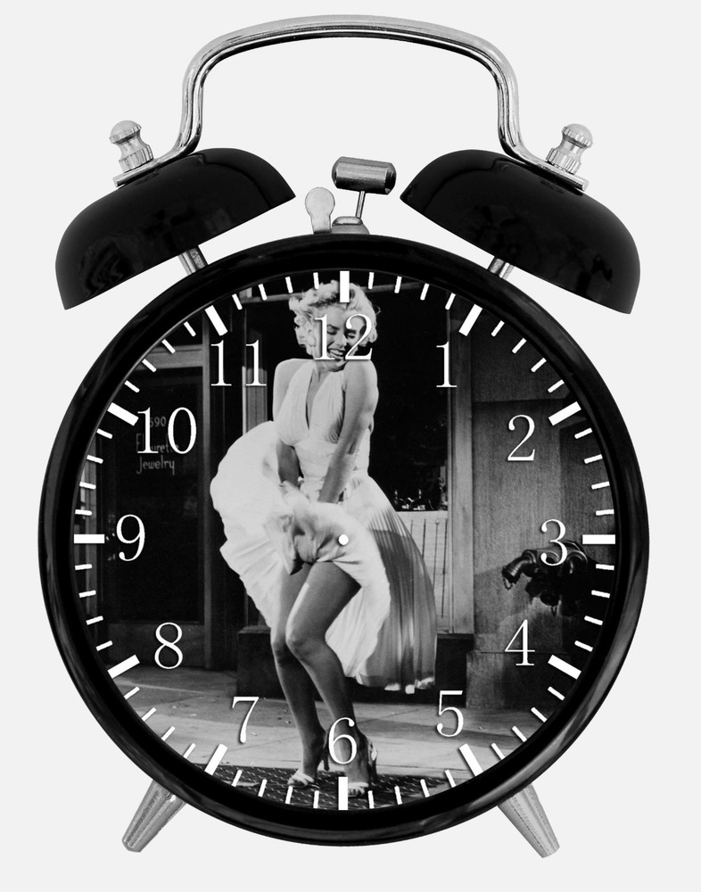 Marilyn Monroe Alarm Desk Clock 3.75" Home or Office Decor E424 Nice For Gift