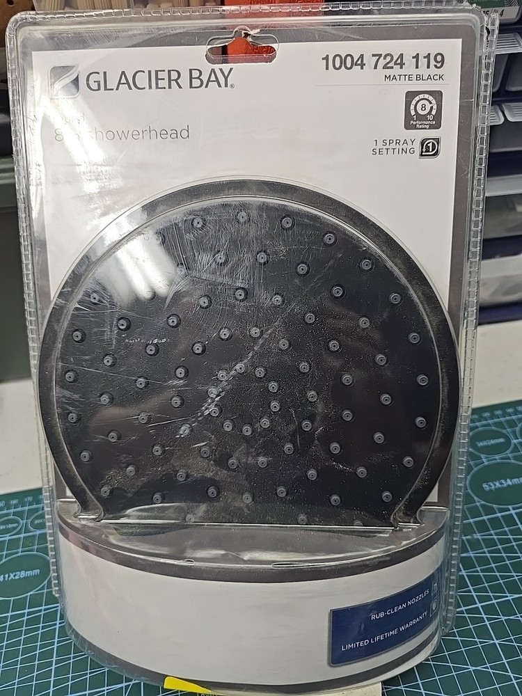 Glacier Bay 1-Spray Pattern 8 in. Single Ceiling Mount Fixed Rain Shower Head