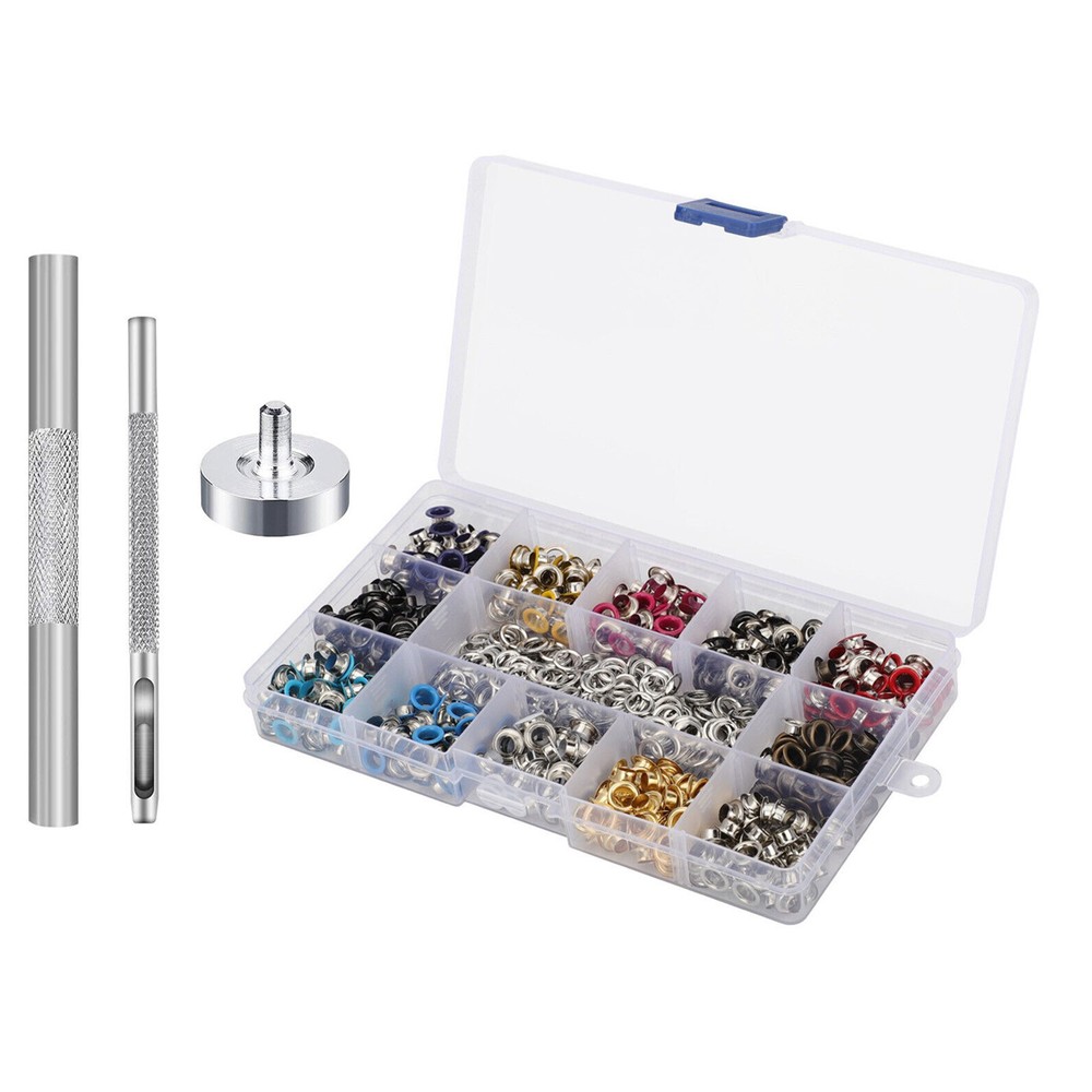 For Leather Craft Shoe 600Set Grommet Eyelet Snap Button Kit With Install Tool