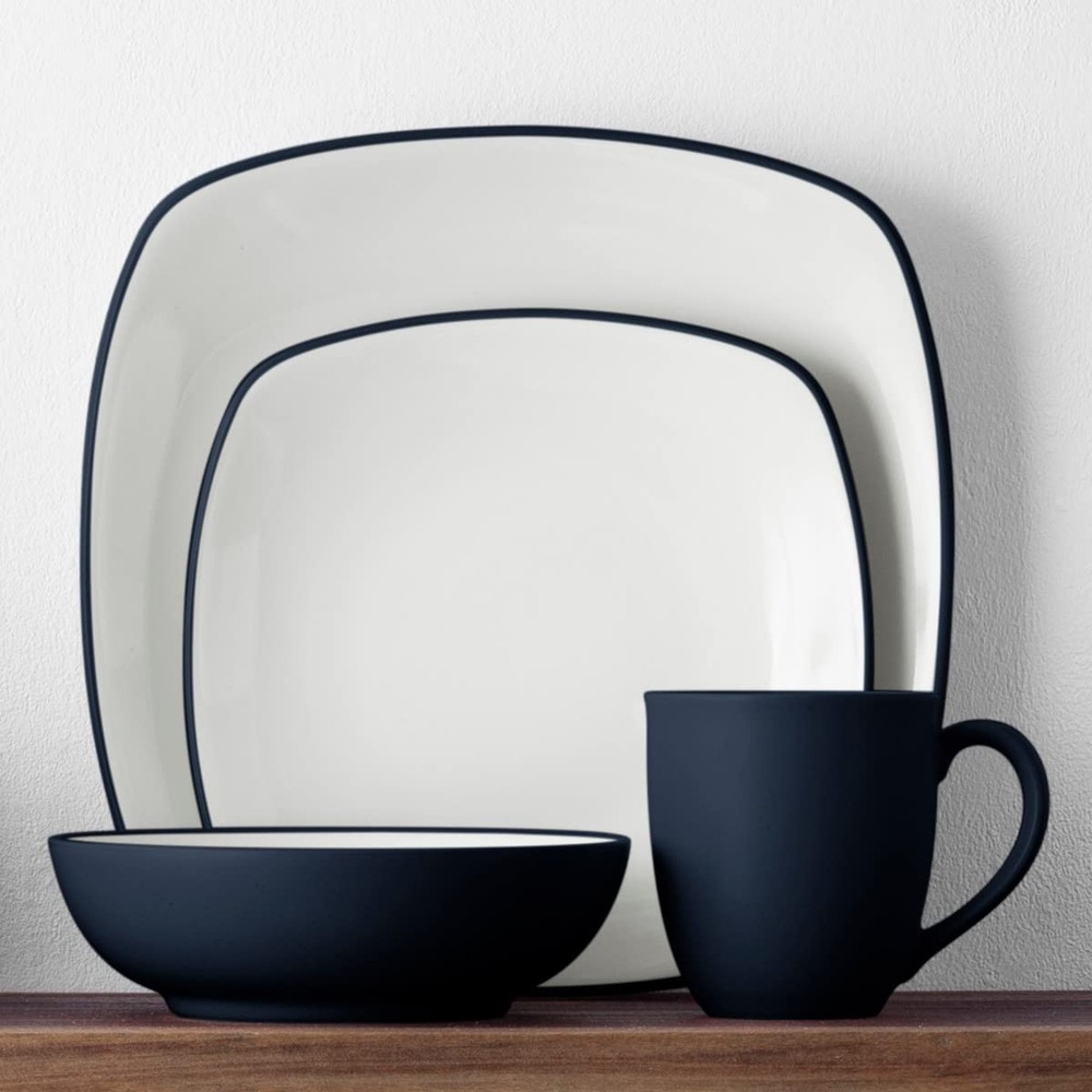 Noritake Colorwave Navy 4-Piece Square Place Setting, Service for 1