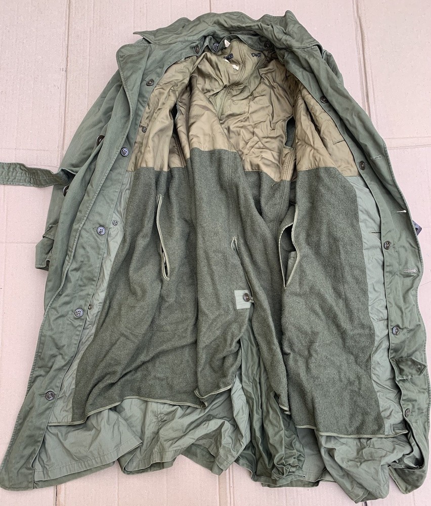 US Army M-1950 OD-7 Overcoat w/ Liner Size Medium Regular