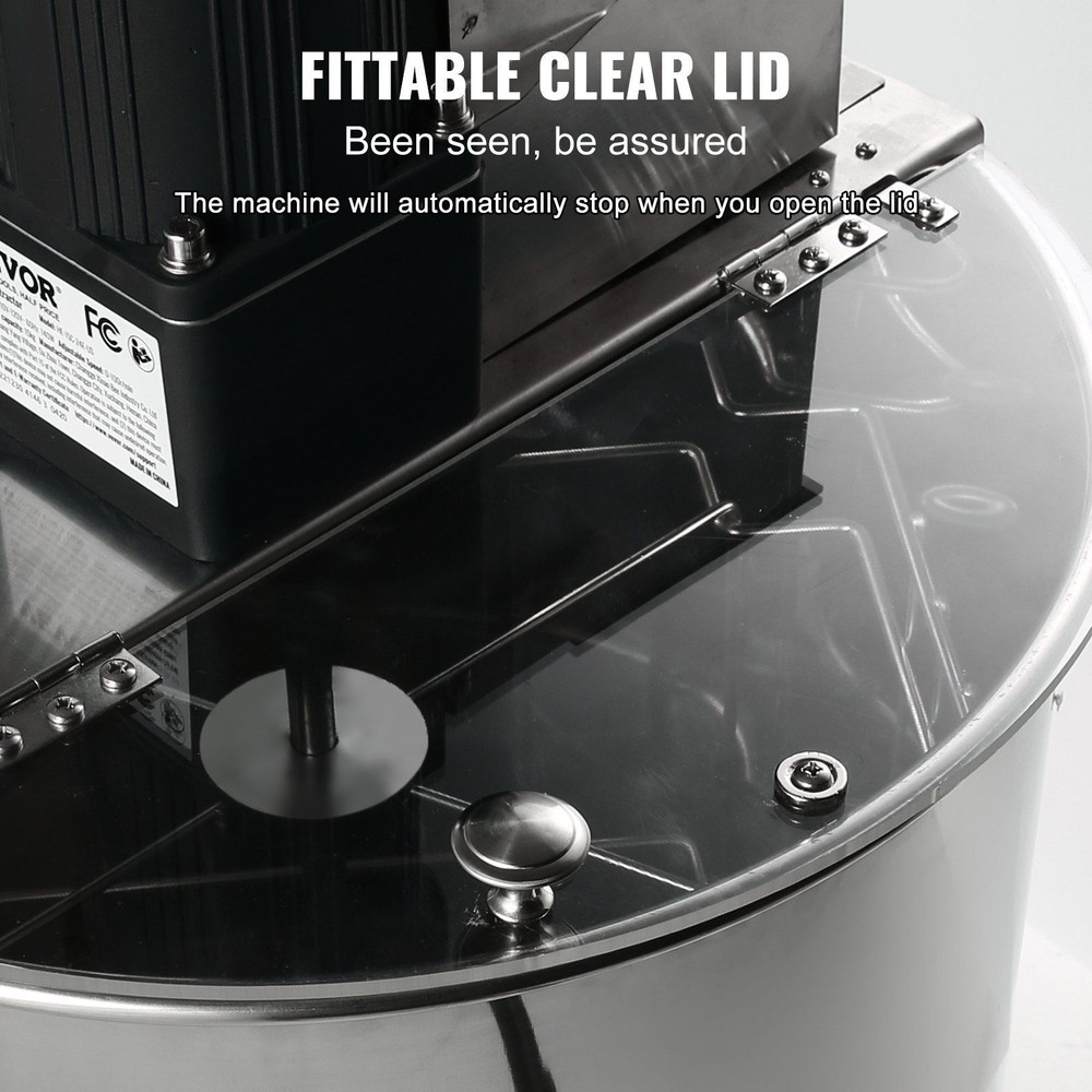 Beekeeping Extractor 2-4 Frame Electric w/Clear Lid & Height Adjustable Base