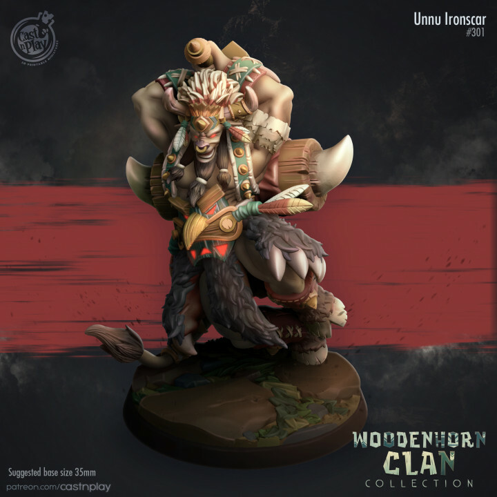 Unnu Ironscar Miniature | D&D DnD | RPG | Mini