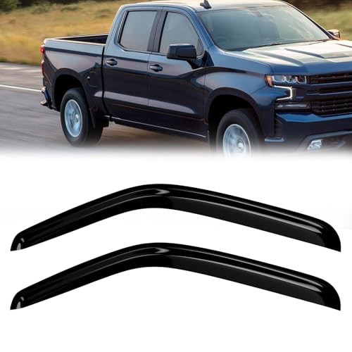 Window Rain Guards Compatible 99-07 Chevy Silverado Sierra Extended Cab (2PC)