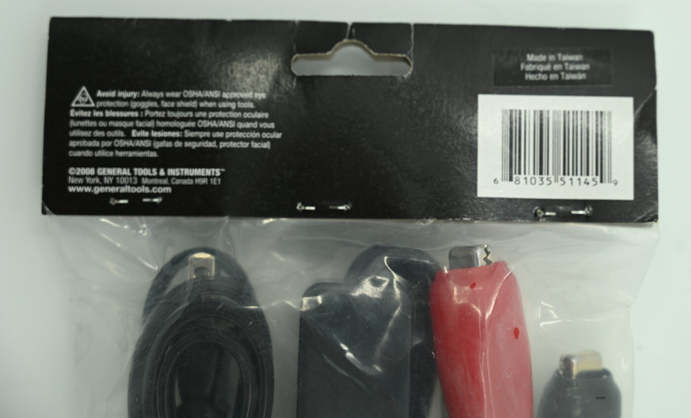 GENERAL TOOLS Model SSC6 Test Leads with Start Switch 16/2, 20 AMP