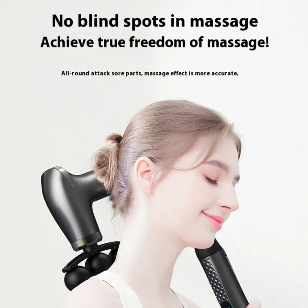 3 Head Massage Gun with Extension Handle, 12MM Massage Gun Deep Tissue, Back