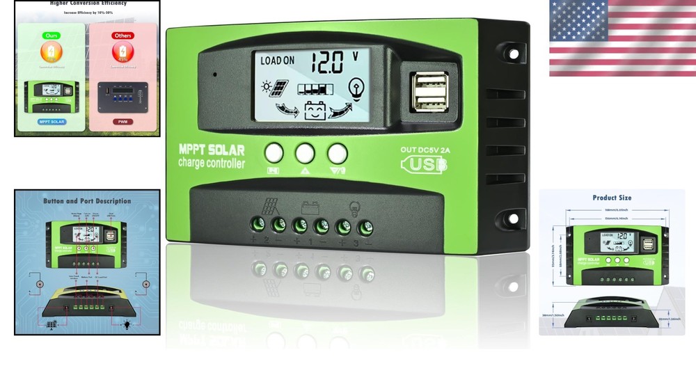 Eco-Friendly 30A Solar Charge Controller for Efficient 12V/24V Energy Solutions