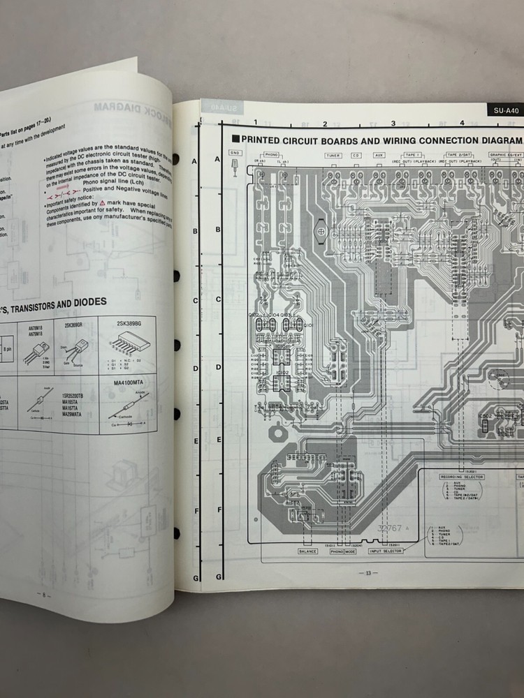 Technics SU-A40 Original Service Manual Free Shipping
