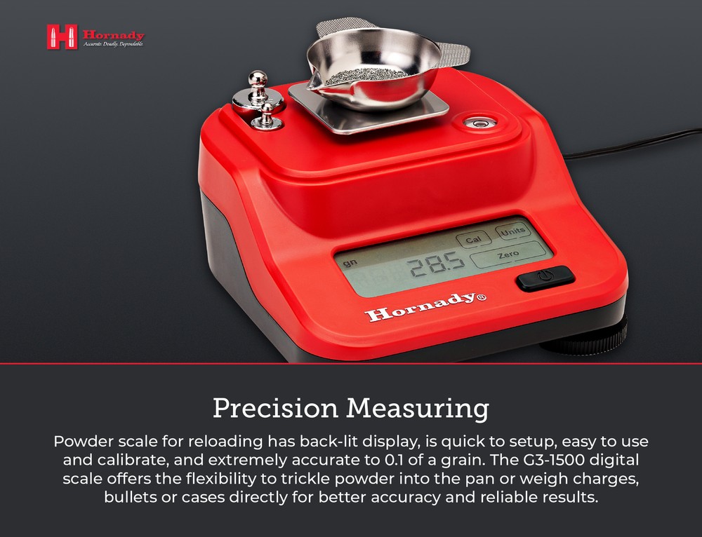 Hornady M2 Digital Bench Scale, 050111 - Compact Powder Scale for Reloading
