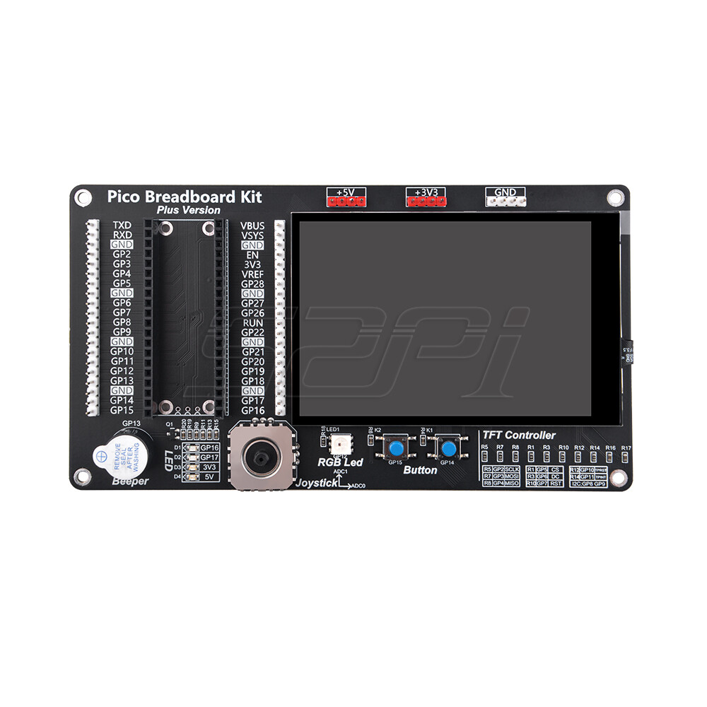 Raspberry Pi Pico/ W Breadboard Kit with 3.5 Inch Touch Screen Breakout Board