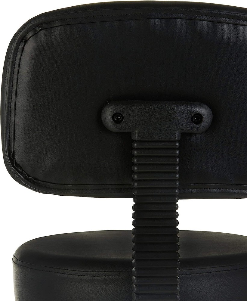 Stylish Black Drafting Spa Stool with Chrome Base - Perfect for Home or Office