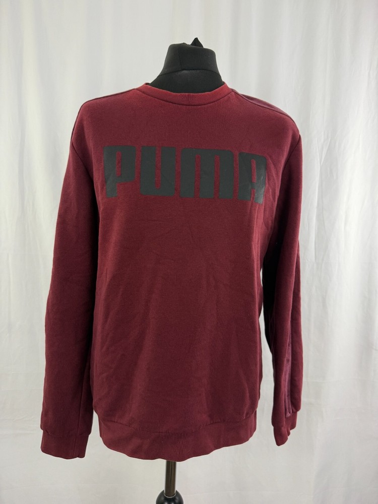 Puma Jumper Red Medium 38-40 in Crew Neck Pullover Sweater