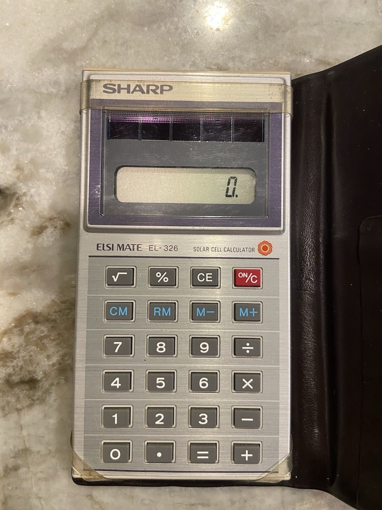 Sharp VINTAGE Elsi Mate El-326 Calculator Solar Cell