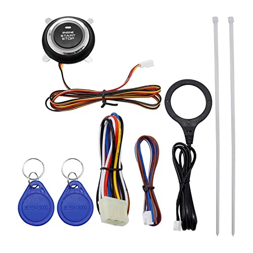 Smart RFID Push Engine Start Button kit & Keyless Entry Starter Systems to One