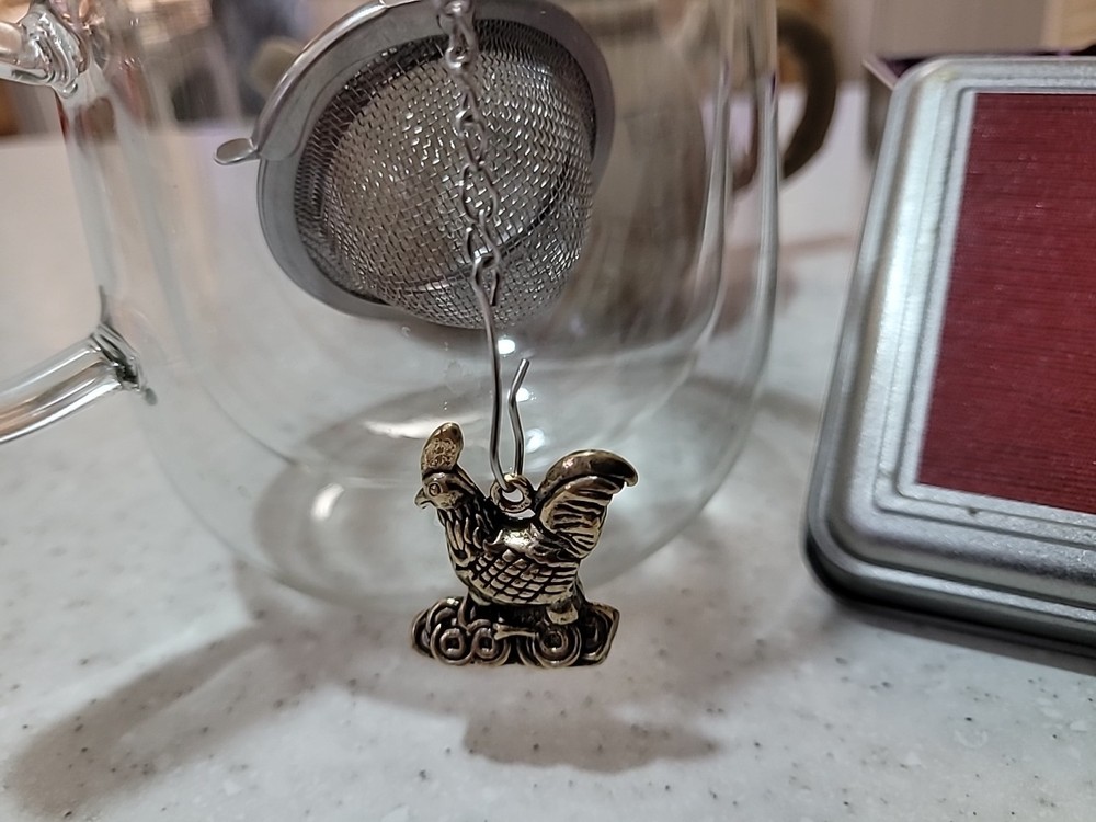 1 X Stainless Steel Mesh Tea Infuser Diffuser Strainer Steeper W/ brass Chick