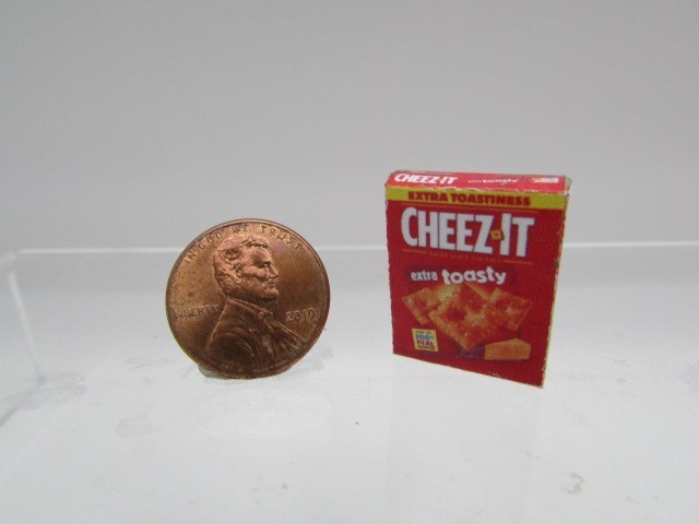 Dollhouse Miniature Replica Cheez-It Snack Cracker Box