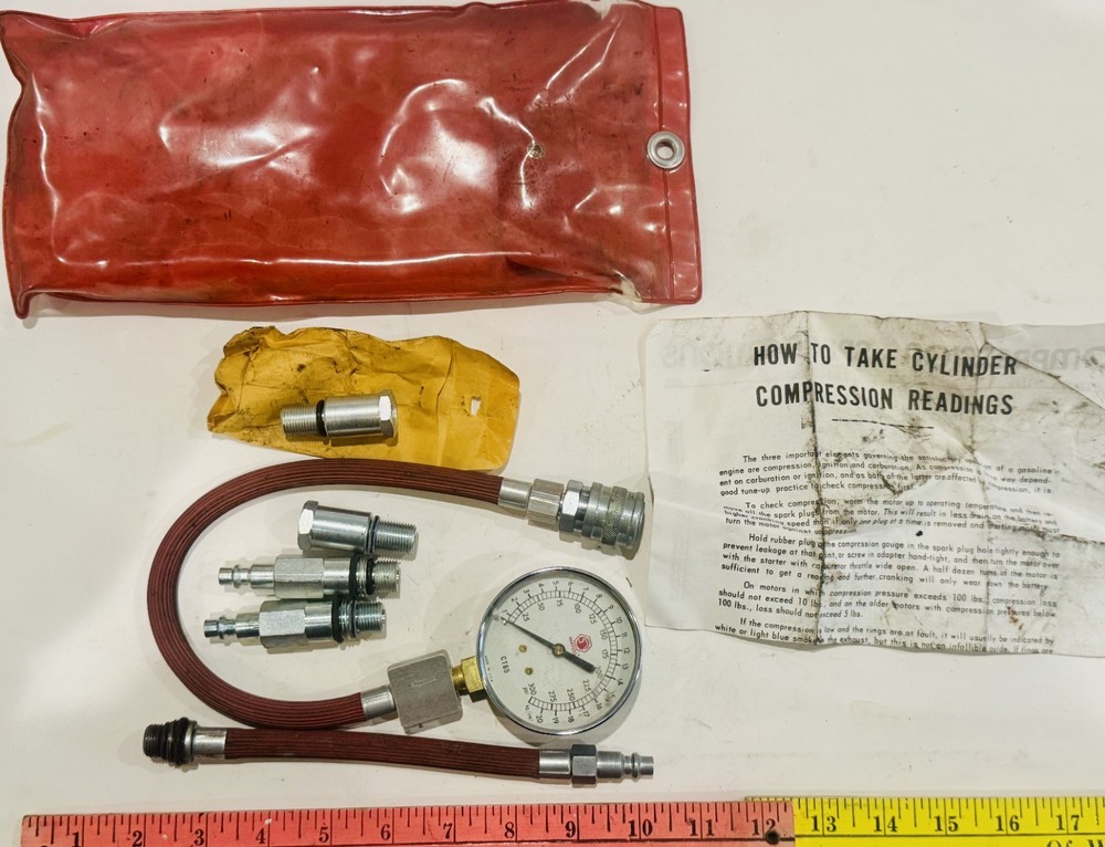 Matco CT65 Professional Compression Tester Complete Set w/ Storage Bag OEM Tools