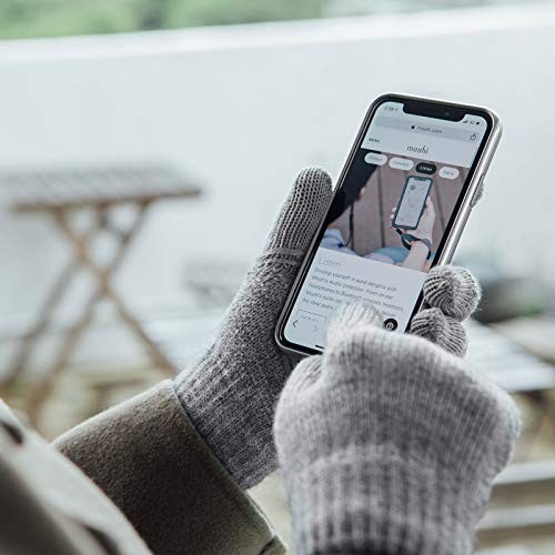 Digits Winter Touchscreen Gloves, Warm Knit Gloves with 4 Medium Light Gray