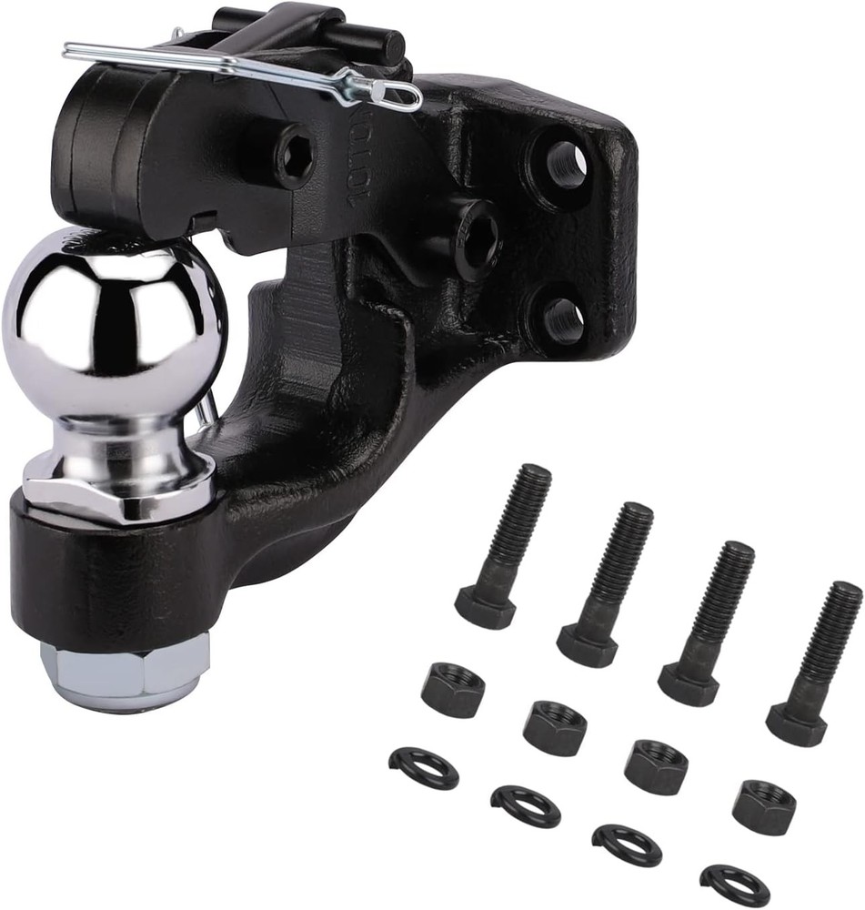 10-Ton Pintle Hook Trailer Hitches Receiver Hook Combination 2-5/16” Hitch Bal