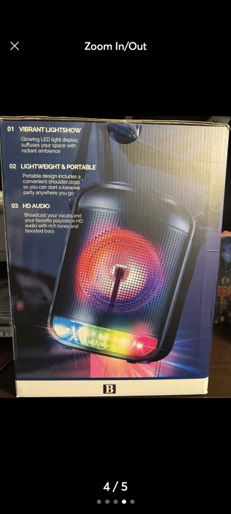 Brookstone 360 Karaoke Speaker Plus Microphone