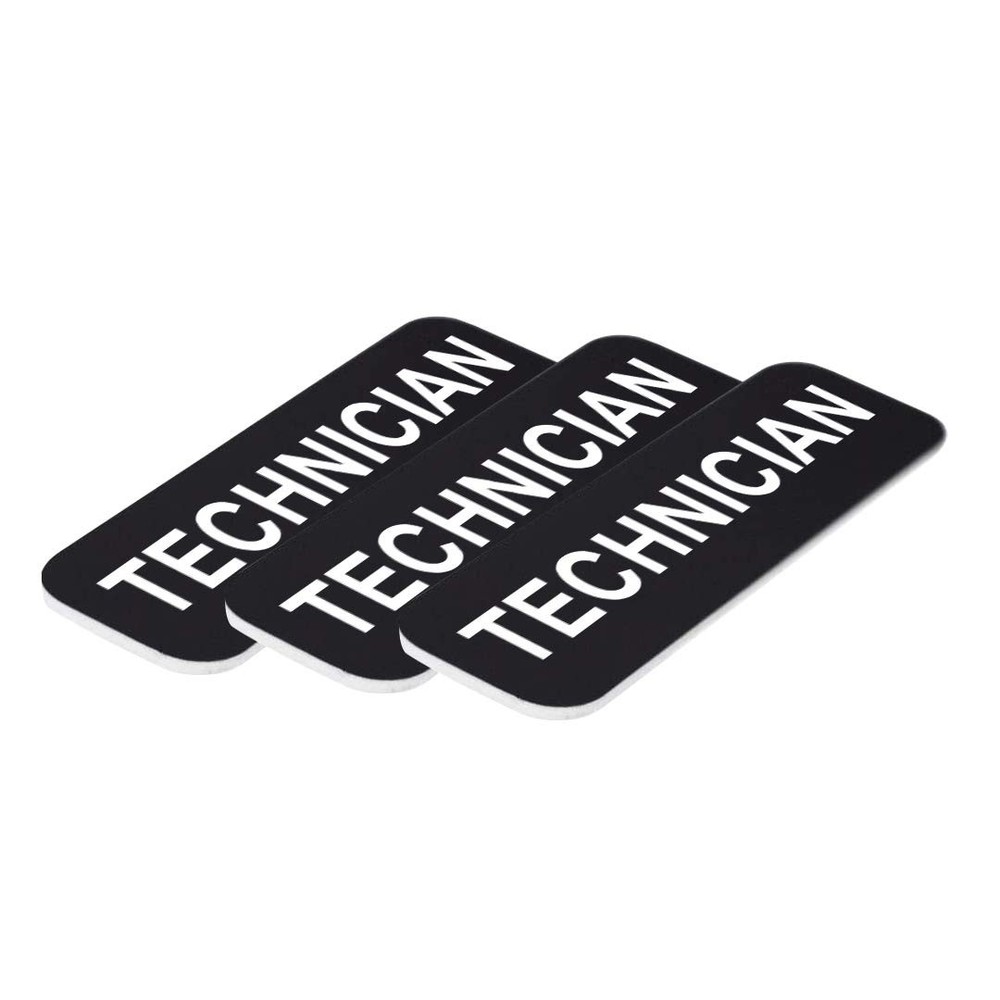 Technician 1 x 3" Name Tag, (3 Pack)