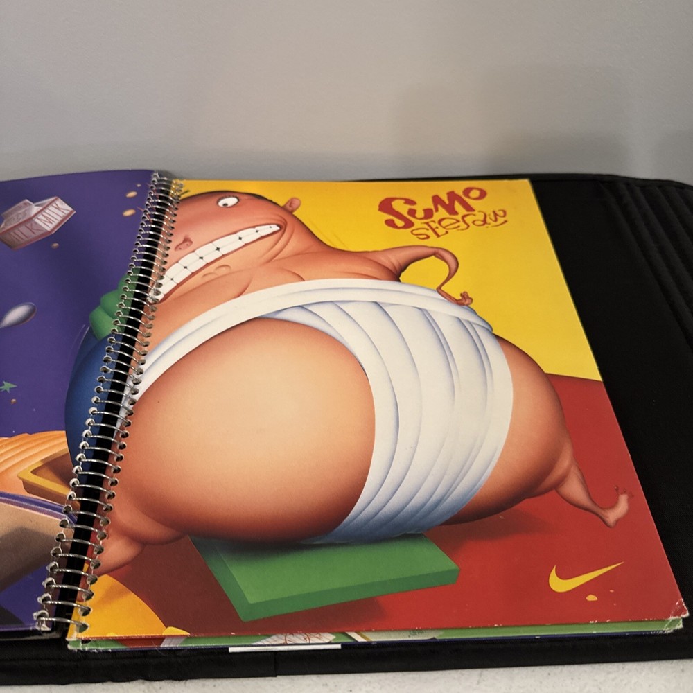 Vintage 1995 Nike Mead School Folder Trapper Keeper Black With Folder Insert