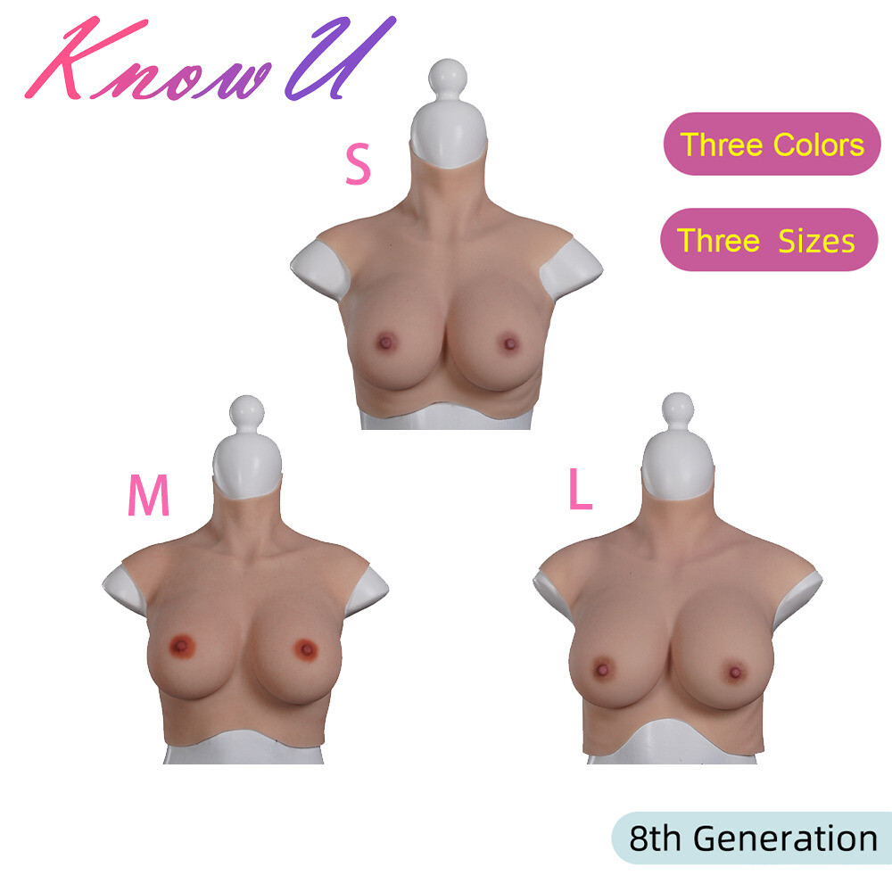 KnowU 8TH Upgrade High simulation Silicone Breast Forms Oil-free Transgender