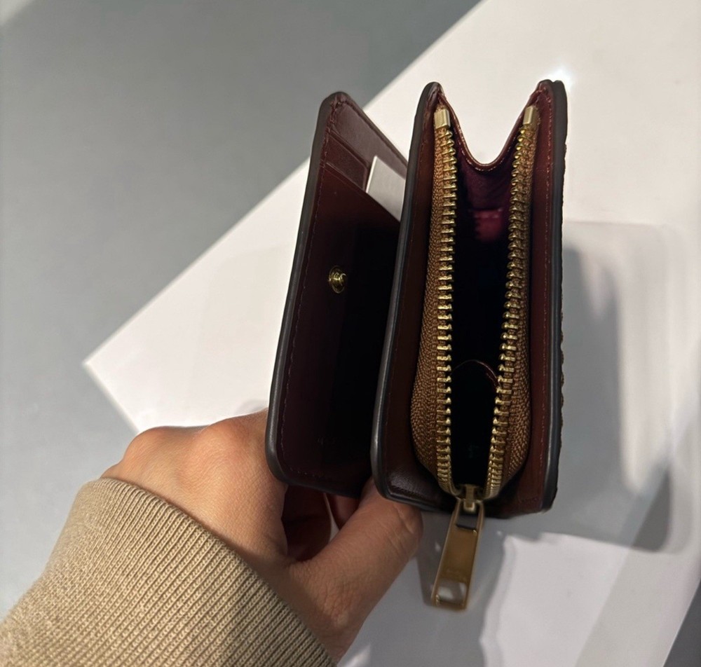 NWT Marc Jacobs Groove Mini Compact Wallet -cognac