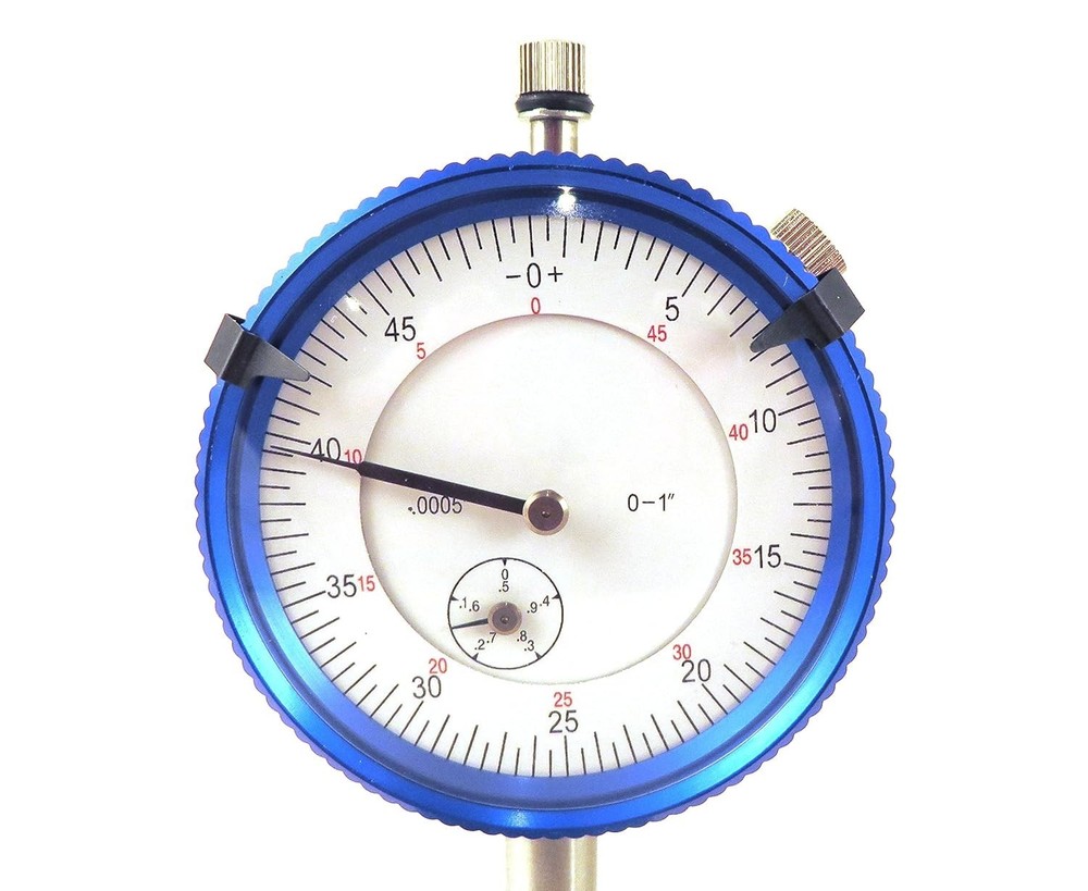 Dial Indicator, SAE, 0.0005 Resolution (Half a Thousandth), 1" Travel, Accuracy