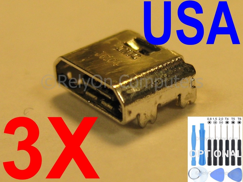 3x Micro USB Charging Port Sync For Samsung Galaxy Tab E SM-T113 Series Tablet