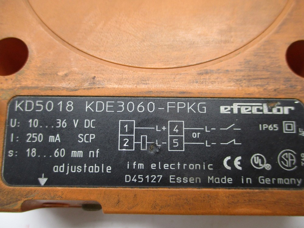 IFM EFECTOR KDE3060-FPKG SENSOR UNMP