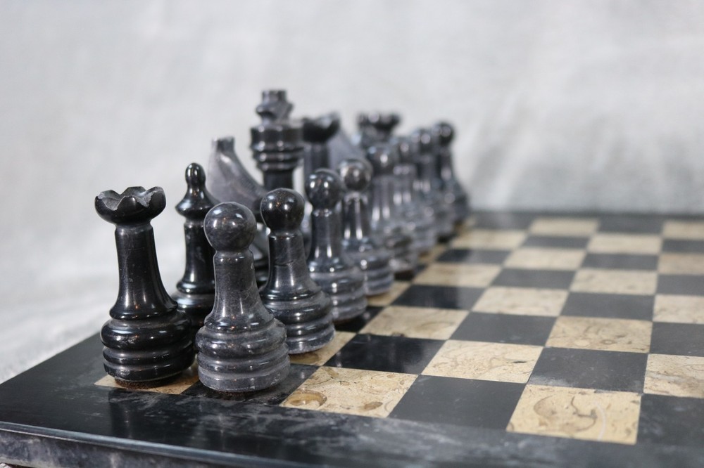 Marble Stone Handcrafted Chess Set w/ Case