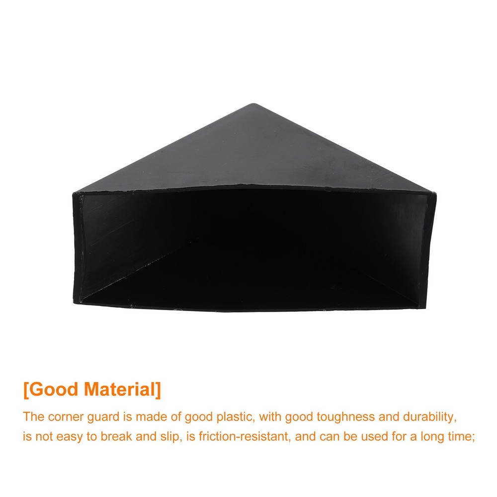 8Pcs Corner Protectors 40x110mm Plastic Right Angle Corner Guards Cushion Black