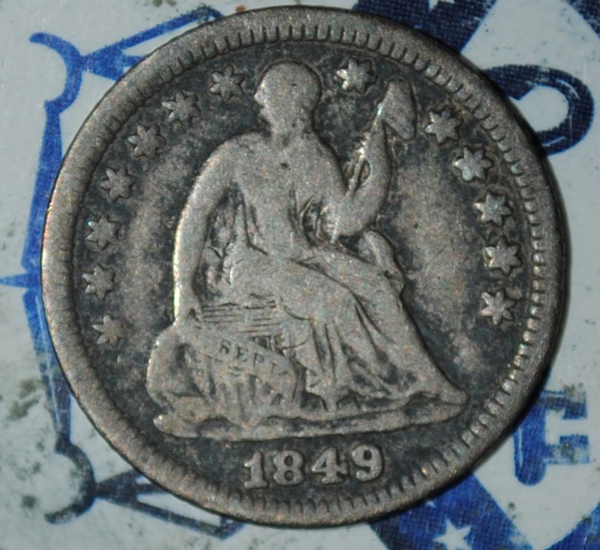 1849 Seated Liberty Half Dime {{{3797