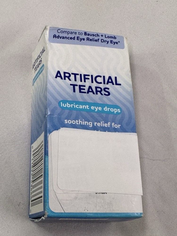 Artificial Tears Lubricant Eye Drops 0.5 Fl Oz Exp 6/26