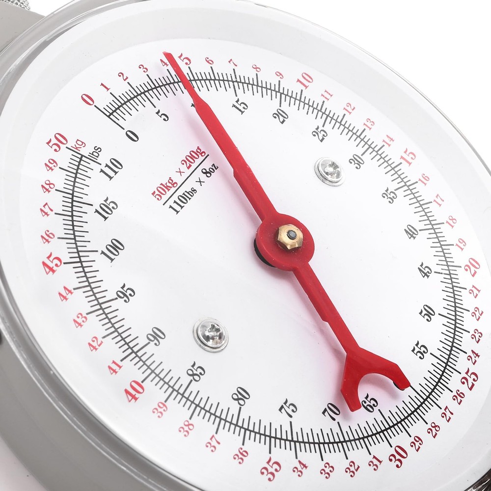 Precision Hanging Scale, 110 LB / 50KG Spring Dial Weight Scale Large Game Sc...
