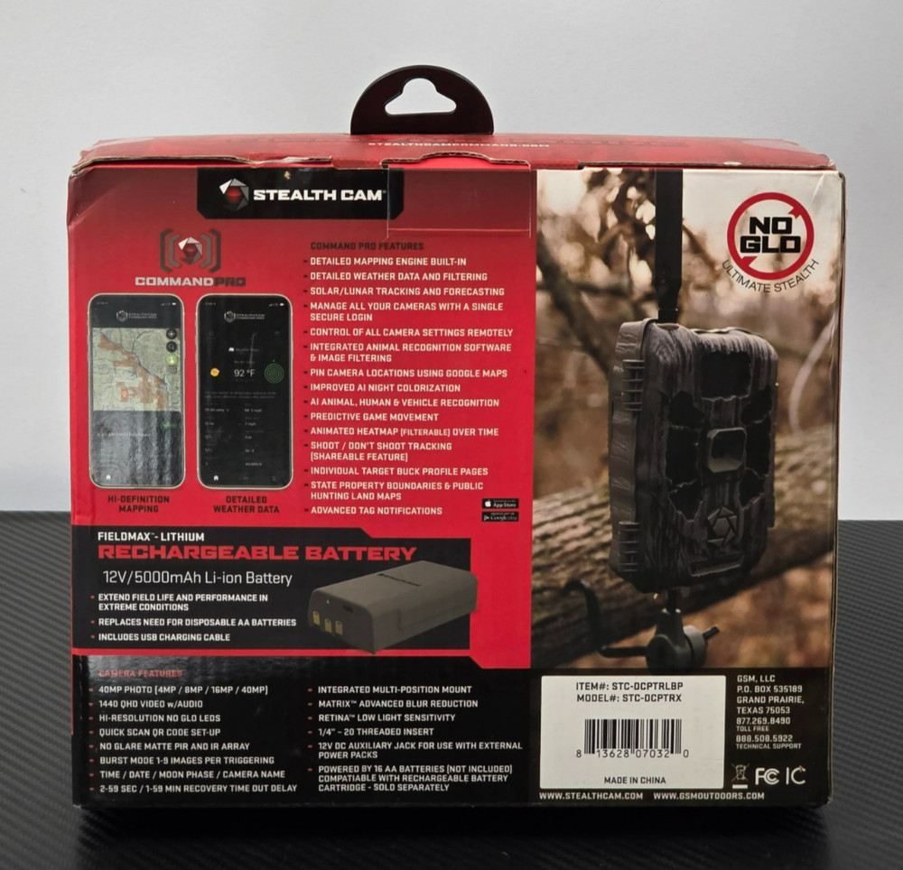Stealth Cam Deceptor Max Cellular Trail Camera Combo Pack with FieldMax Battery