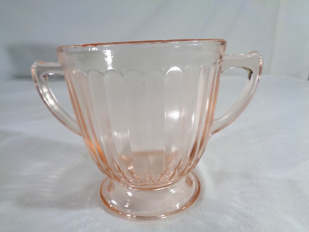 MacBeth-Evans Pink Petalware Cream and Sugar