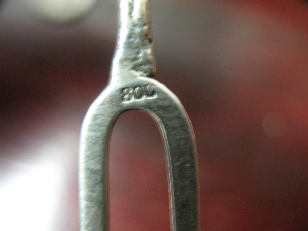 MICHELANGELO'S THE DAVID FORK 800 EURO SILVER ORIGINAL
