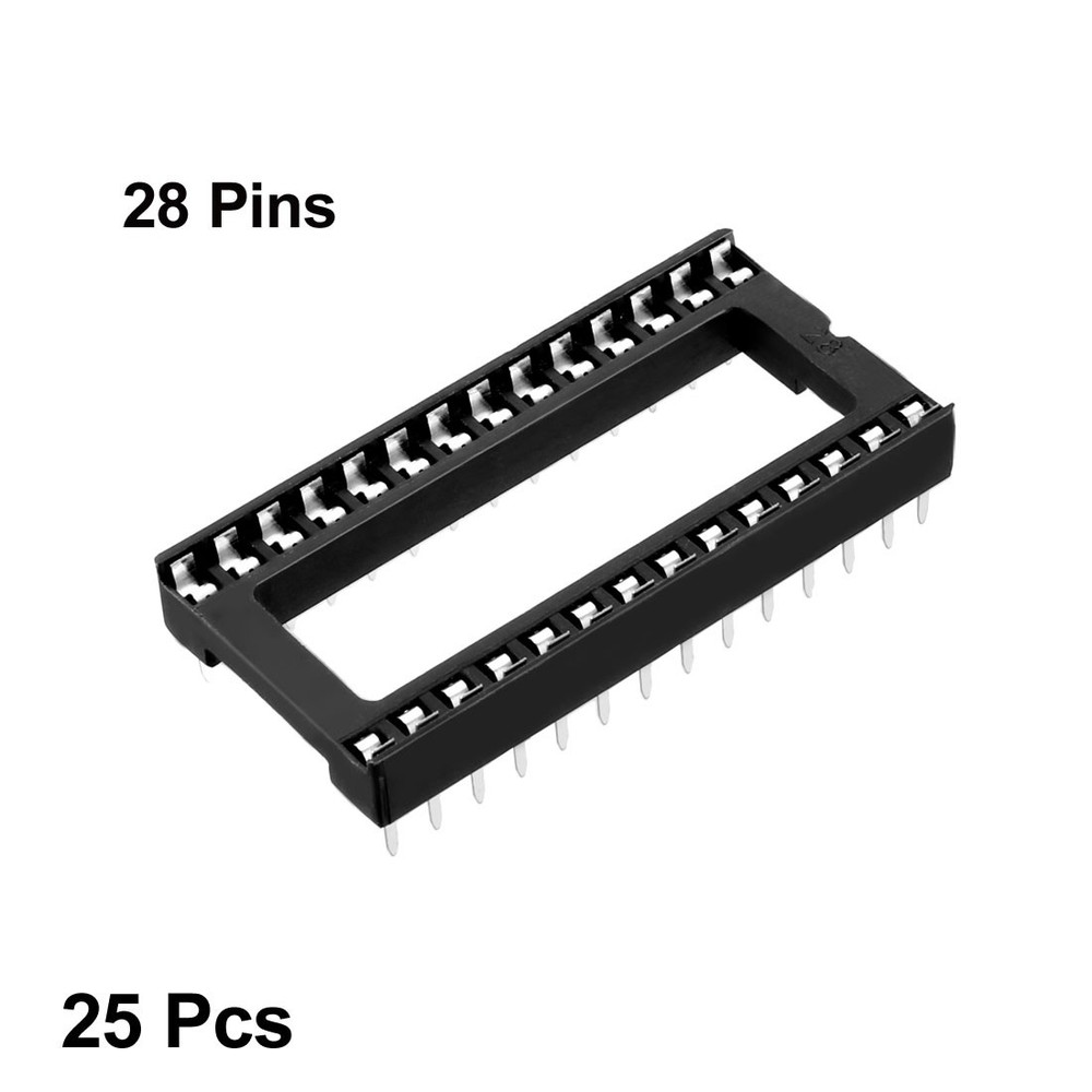 25 PCS 2.54mm Pitch 7.6 Row Pitch IC Chip Socket Adapter