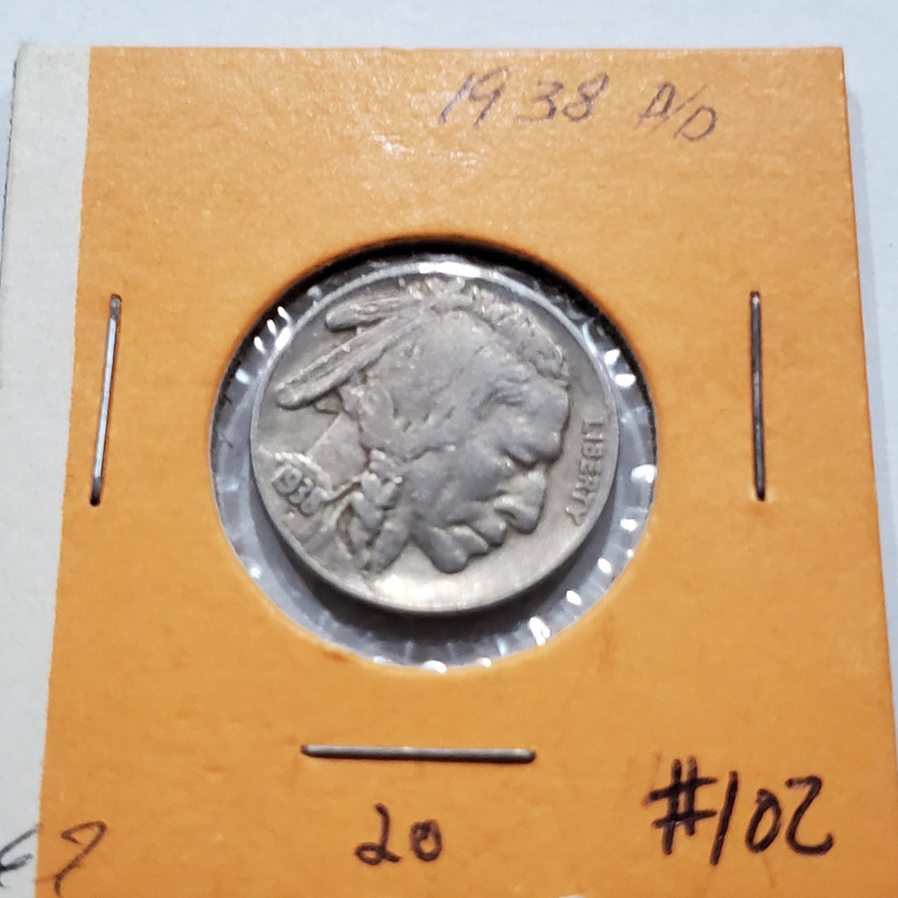 1938-D/D BUFFALO NICKEL     #102