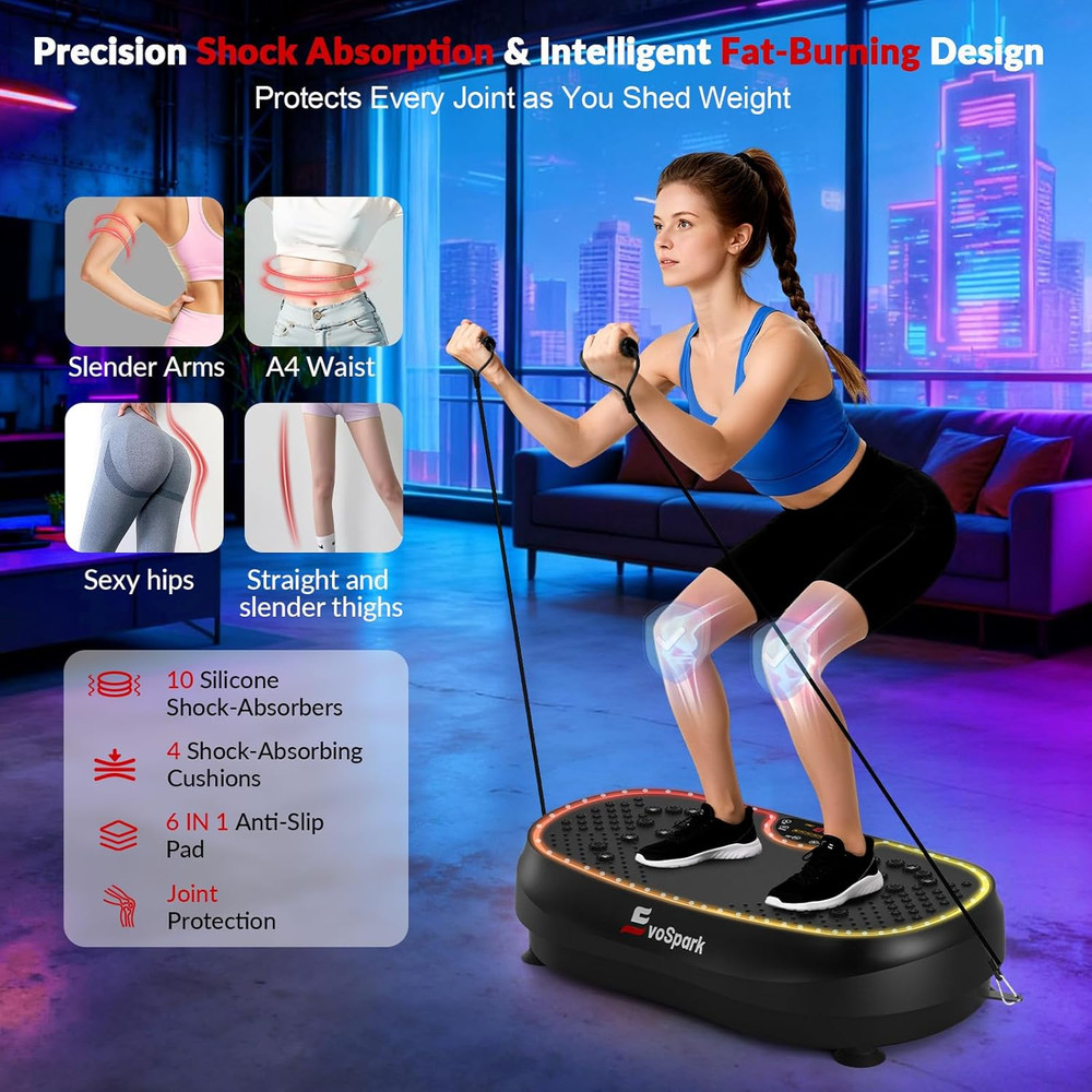 Vibration Plate Exercise Machine, 2026 Dual Motor Vibration Plate for Lymphatic