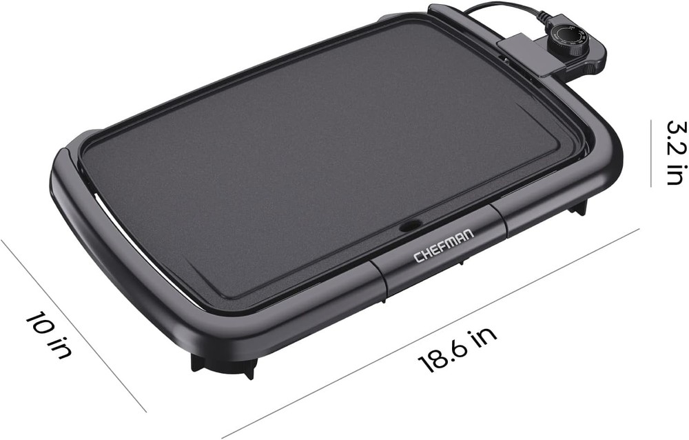 Electric Griddle with Removable Temperature Control, Immersible Flat Top Gril...